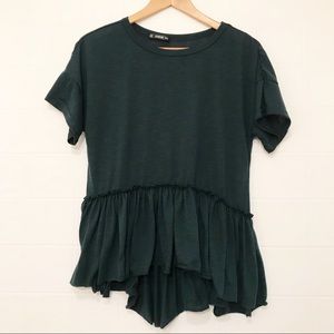 Shein Flowy Ruffle Hem Top